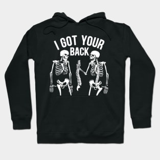 funny Halloween i got your back skeleton Hoodie